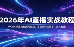 2026年AI直播实战教程:从OBS设置到直播间搭建,零基础玩转数字人无人直播