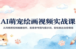 AI萌宠绘画视频实战课:从风格把控到画面创作,配套参考图与提示词,轻松画