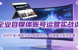 企业自媒体账号运营实战课:定位打造+ 爆款内容+数据优化,快速提升账号权
