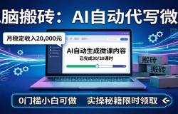 ���԰�שAI�Զ���д΢�Σ����ȶ�2W��0�ż�С�׿�����ʵ���ؼ�