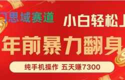 年前爆火项目,5天赚了7300