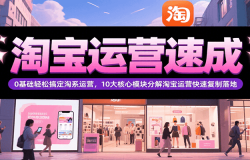淘宝运营速成,0基础轻松搞定网店运营,10大核心模块分解快速复制落地(更