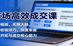 市场高效成交课:沟通模版、无限人脉、促单收钱技巧,快速掌握市场开拓与成