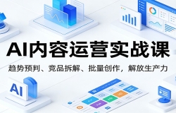 AI内容运营实战课:趋势预判、 竞品拆解、批量创作,解放生产力