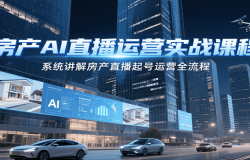 房产AI直播运营实战课程,系统讲解房产直播起号运营全流程