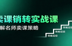卖课销转实战课:卖课营销模型、销转公式、千万名师亿级卖课术