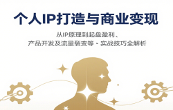 个人IP打造与商业变现,从IP原理到起盘盈利、产品开发及流量裂变等实战技巧
