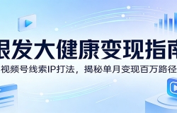 银发大健康变现指南:视频号线索IP打法,揭秘单月变现百万路径