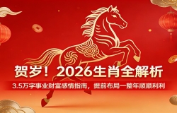 贺岁!2026生肖全解析,3.5万字事业财富感情指南,提前布局一整年顺顺利利