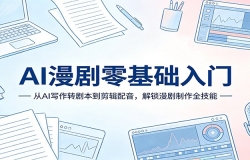 AI漫剧零基础入门:从AI写作转剧本到剪辑配音,解锁漫剧制作全技能