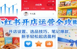 小红书开店运营全攻略:开店设置、选品技巧、笔记爆款,新手轻松起店盈利