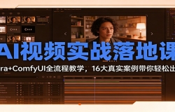 AI��Ƶʵս��ؿΣ�Sora+ComfyUIȫ���̽�ѧ��16����ʵ�����������ɳ�Ƭ