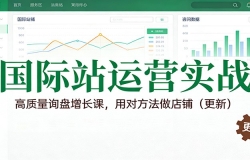 国际站运营实战,高质量询盘增长课,用对方法做店铺(更新)
