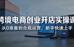 跨境电商创业开店实操课:从0准备到合规运营,新手快速上手