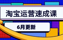 淘宝运营速成课-6月,直通车六维玩法,引力魔方实操,三阶搜索爆破技术